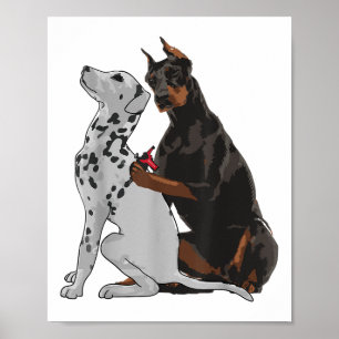 Póster Doberman Tattooing Dalmatian Dog