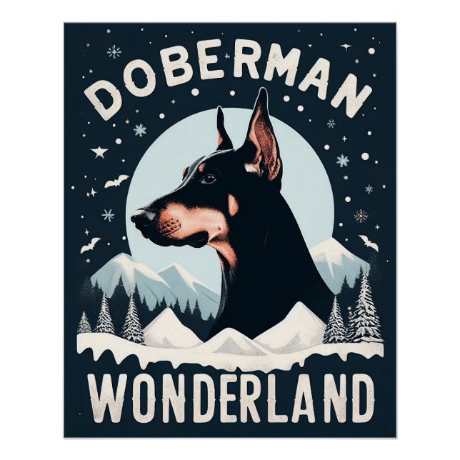 Póster Doberman Wonderland - Típico de los amantes del pe (Anverso)