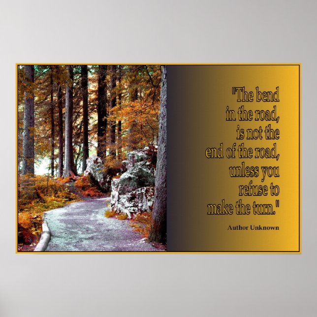 Póster Doblar por la carretera, imprimir (Frente)