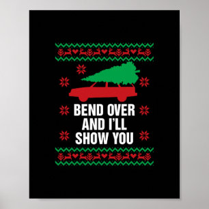 Póster doblarse y les mostraré a los navidades mi pareja