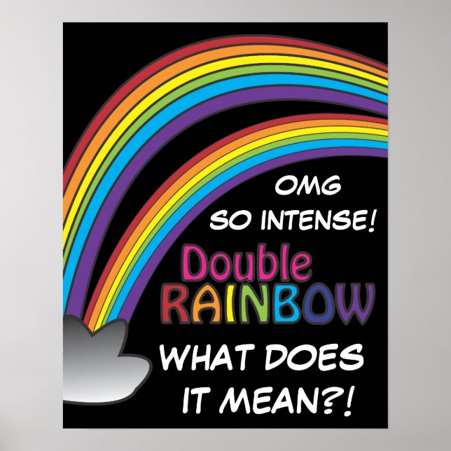 Póster Doble Arcoiris Por Todo El Cielo (Frente)