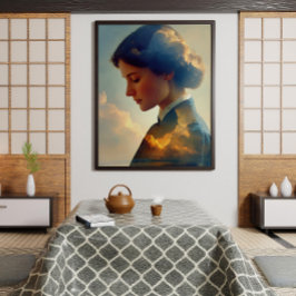 Póster Doble exposición de la serenidad costera