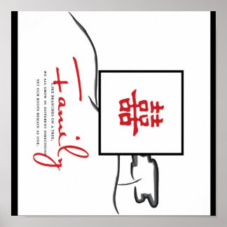 Póster Doble felicidad familiar