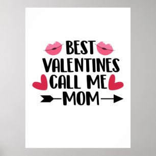 Póster Doble regalo a mejor San Valentín me llama mamá