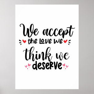 Póster Doble regalo Aceptamos el amor