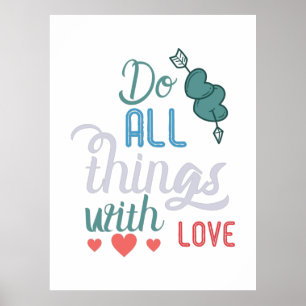 Póster Doble Regalo Hacer Todas Las Cosas Con Amor