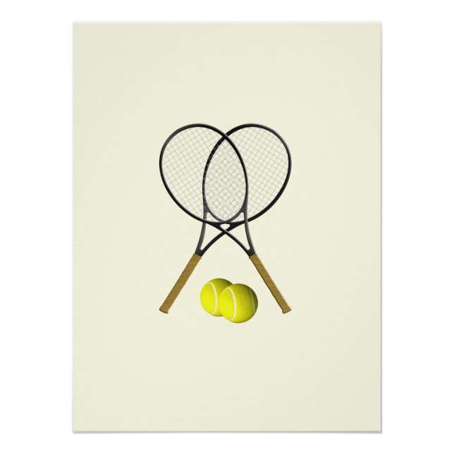 Póster Doble Tenis Crema (Anverso)