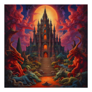 Póster Doble tu fantasía final de dragón