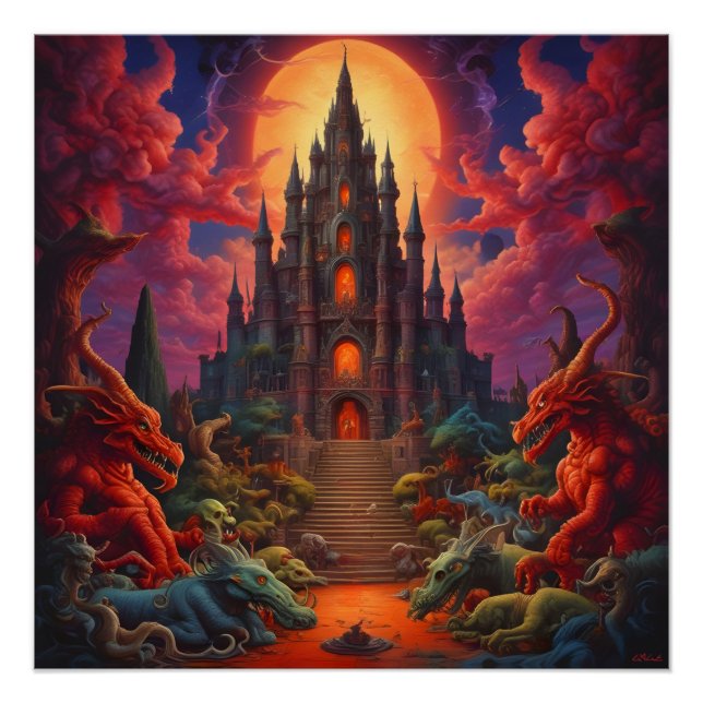 Póster Doble tu fantasía final de dragón (Anverso)