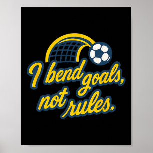 Póster Doblo goles, no reglas, divertido gráfico para fan