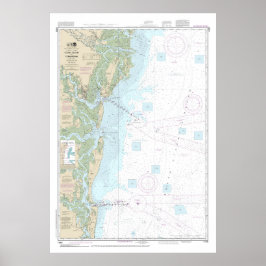 Póster Doboy Sound to Fernandina Nautical Chart 11502
