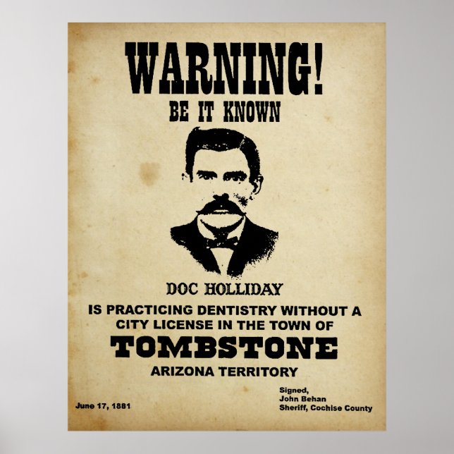 Póster Doc Holliday (Frente)