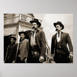 Póster Doc Holliday y la tumba Earps
