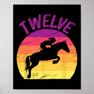 Póster Doce Caballos de la Fiesta de Cumpleaños de la Cab