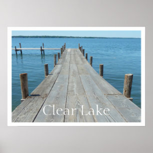 Póster Dock at Clear Lake Iowa