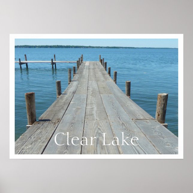 Póster Dock at Clear Lake Iowa (Frente)