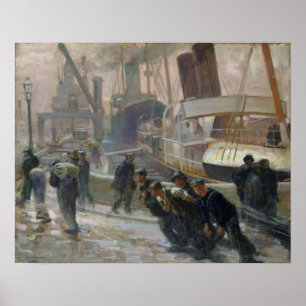 Póster Dockers de Liverpool en Dawn, 1903
