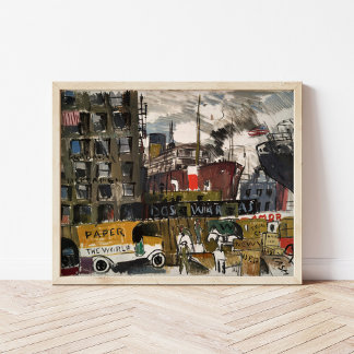 Póster Docks de Nueva York | Joaquín Torres-García