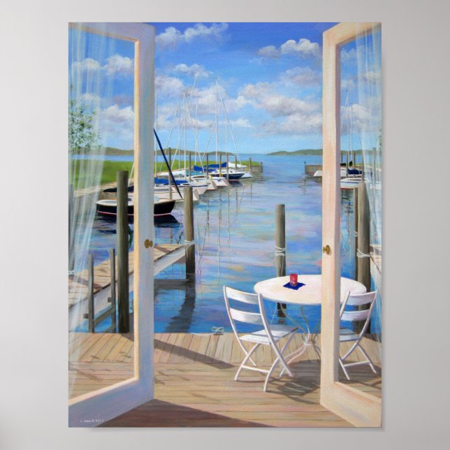 Póster Dockside at the Marina (Frente)