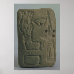 Póster Documento compuesto por ideogramas, de Uruk,