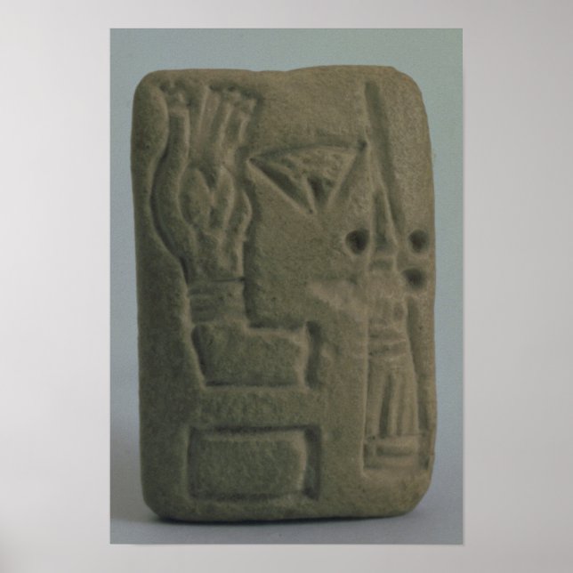 Póster Documento compuesto por ideogramas, de Uruk, (Frente)