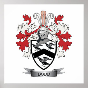 Póster Dodd Family Crest Coat of Arms