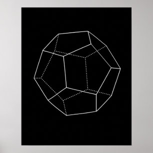 Póster Dodecahedron negro