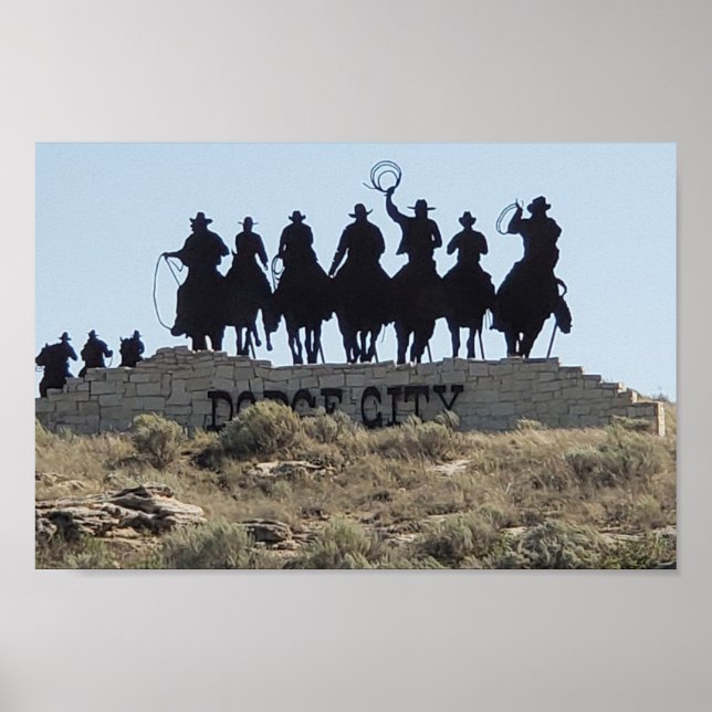 Póster Dodge City, Kansas - Wild West Town (Frente)