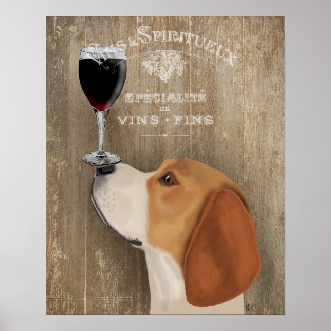 Póster Dog Au Vin Beagle (Frente)