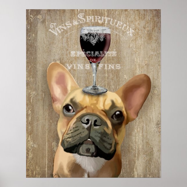 Póster Dog Au Vin, French Bulldog (Frente)