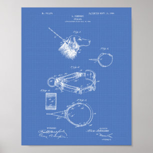 Póster Dog Collar 1904 Patent Art Blueprint