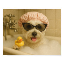 dog cute bathroom decor funny