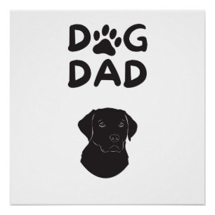 Póster  Dog Dad T-shirt   Funny Pet Lovers Tee 
