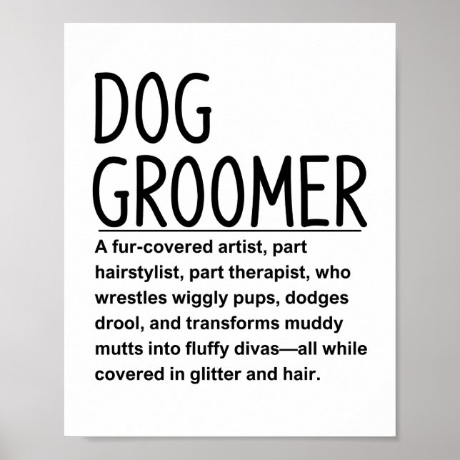 Póster Dog groomer (Frente)