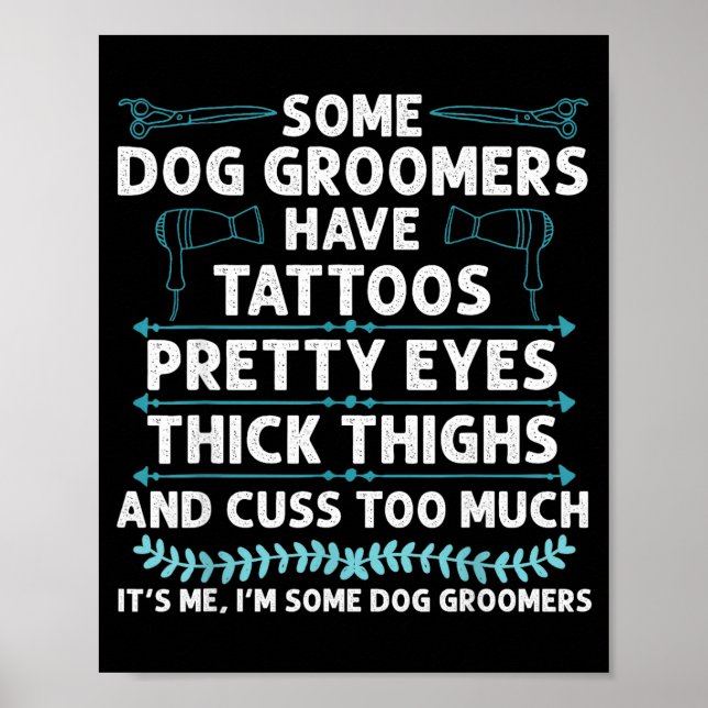Póster Dog Groomer Art For Men Women Pet Groomer Dog Groo (Frente)