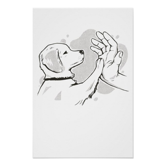 Póster Dog high five (Anverso)
