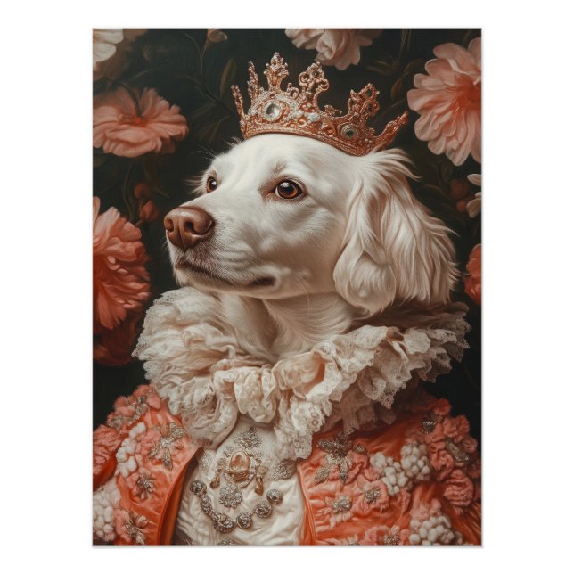 Póster Dog in Royal Attire. Elegant Dog Portrait - Royal (Anverso)