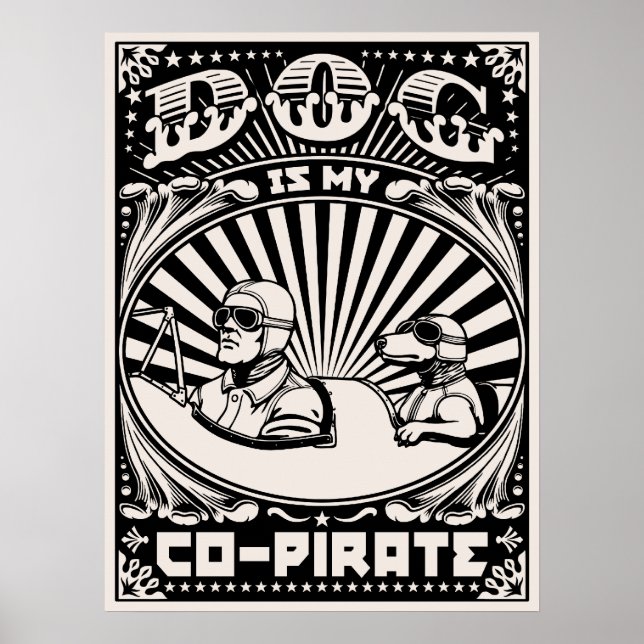 Póster Dog is My Co-Pirate (Frente)