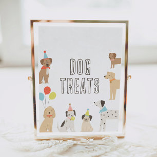 Póster Dog Tratamientos Fiesta de Cachorro Rótulo de mesa