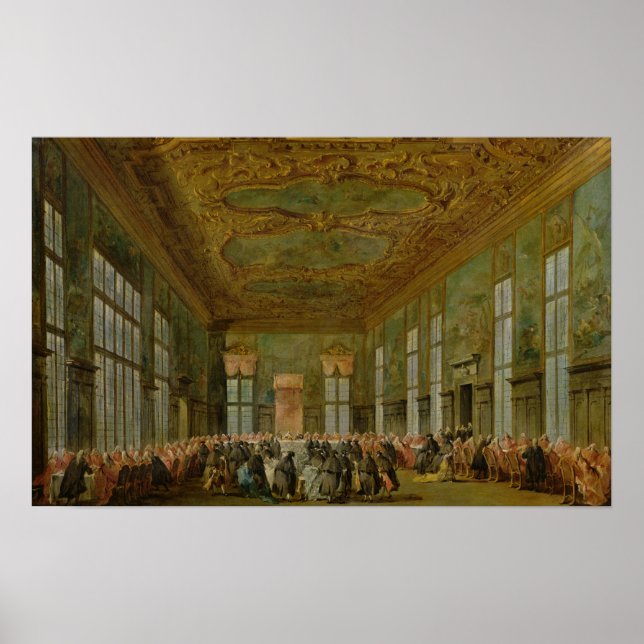 Póster Doge Alvise Mocenigo IV Dando un Banquete (Frente)