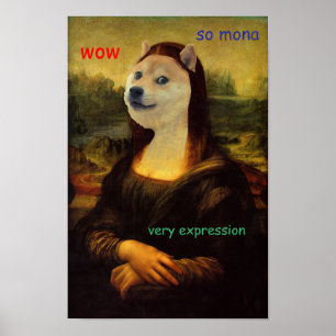 Póster Doge artística de Mona Lisa