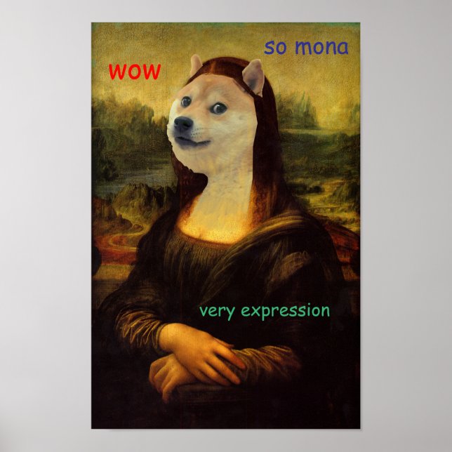Póster Doge artística de Mona Lisa (Frente)