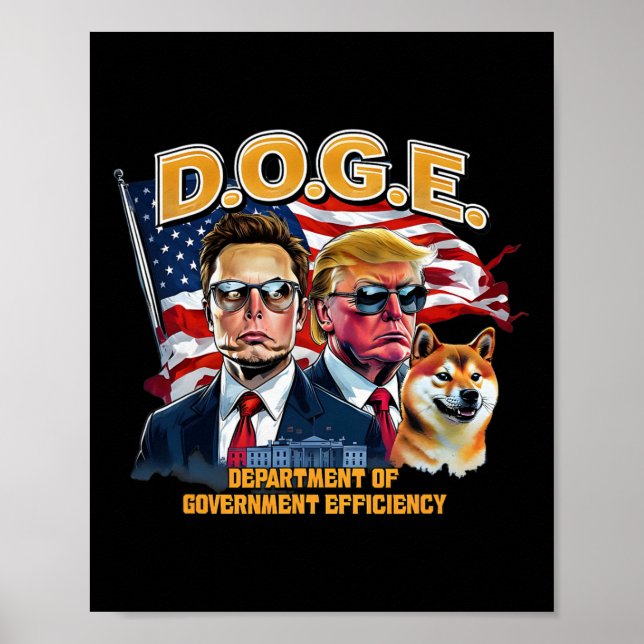 Póster Doge D.o.e. Hacer Eficiente a Estados Unidos otra  (Frente)