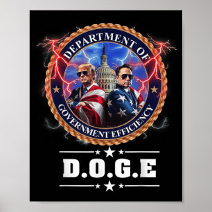 Póster Doge Departamento De Eficiencia Gubernamental Trum