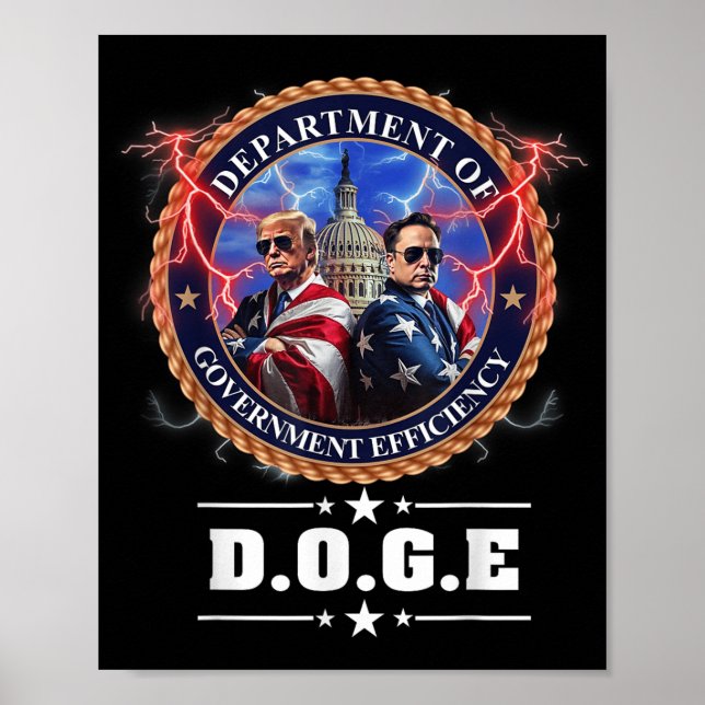Póster Doge Departamento De Eficiencia Gubernamental Trum (Frente)