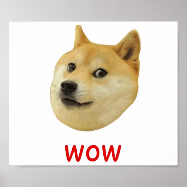 Póster Doge Muy Guau Mucho Perro Como Shiba Shibe Inu (Frente)