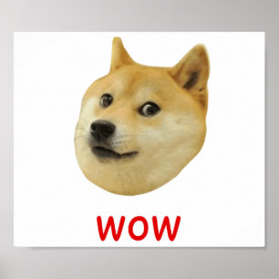 Póster Doge Muy Guau Mucho Perro Como Shiba Shibe Inu