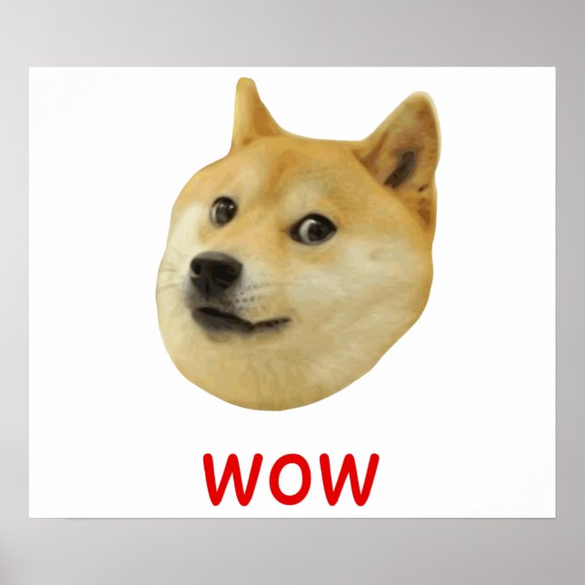 Póster Doge Muy Guau Mucho Perro Como Shiba Shibe Inu (Frente)
