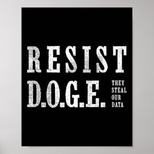 Póster Doge Resist D.o.e.