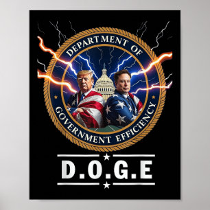 Póster Doge Trump, Departamento De Eficiencia Gubernament